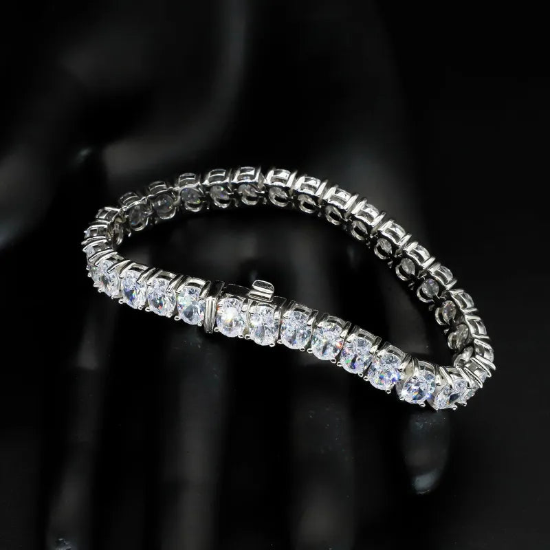 925 Sterling Silver Zircon Tennis Bracelet