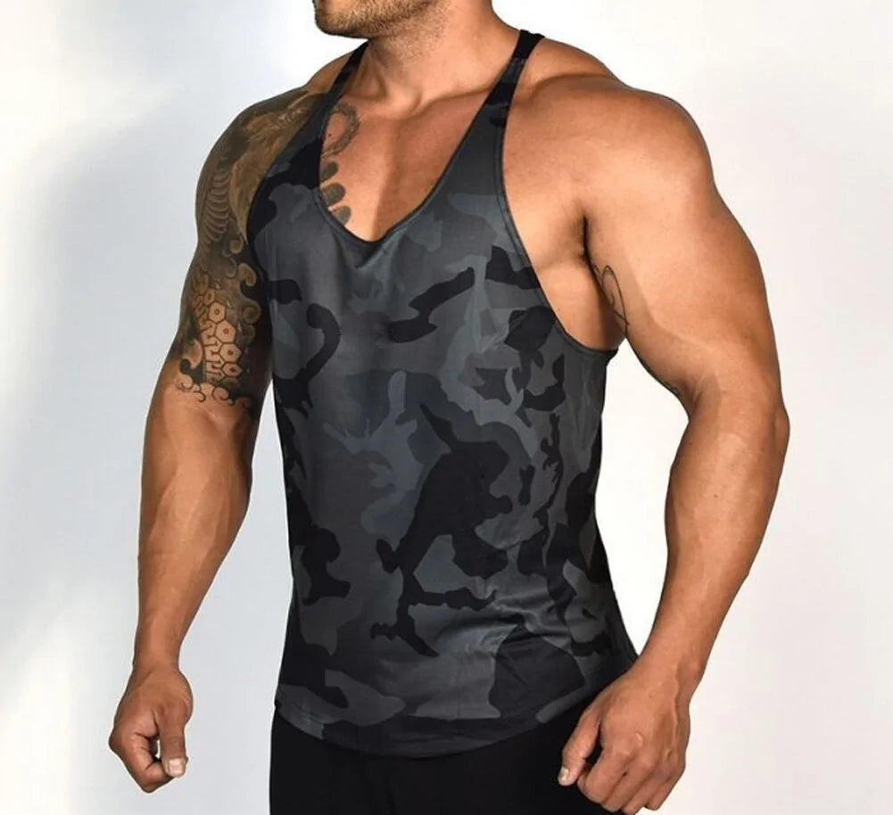 Bodybuilding Camo Sleeveless Tank Top