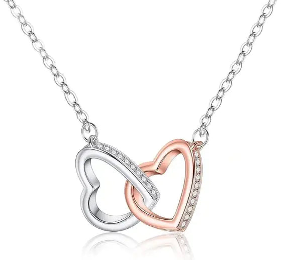 Cross-Border Double Heart Necklace