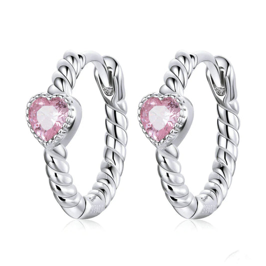 Pure Love S925 Platinum-Plated Earrings