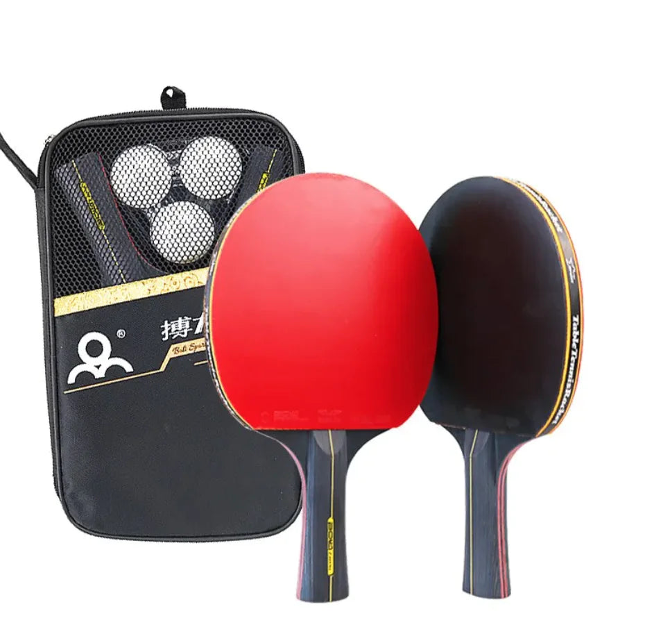 Double-Sided Adhesive Table Tennis Racket Set