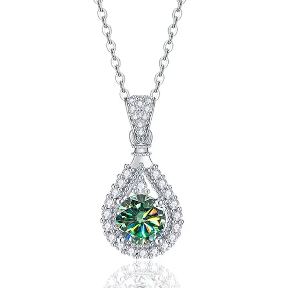 Drop-shaped Moissanite Necklace