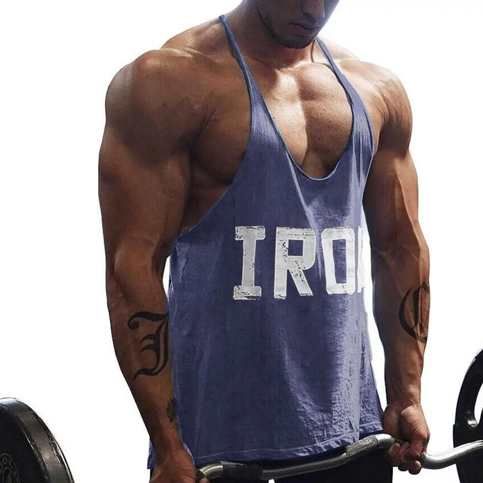 Men's Athletic Printed Gym Workout Bodybuilding Tank Tops