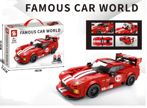 Sports Car Building Blocks Set