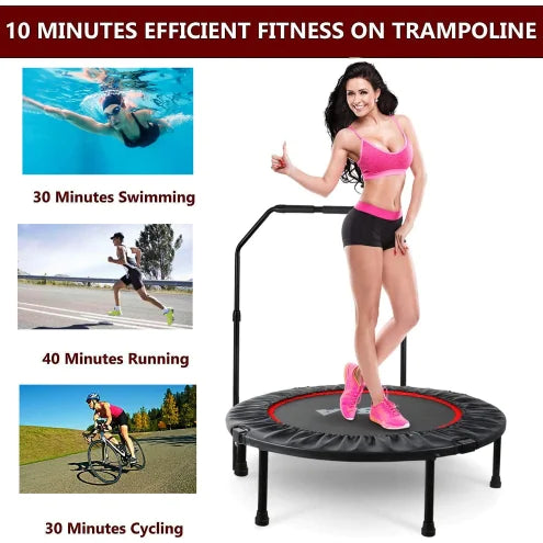 40-Inch Indoor Fitness Trampoline with Safety Pad