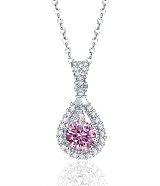 Drop-shaped Moissanite Necklace