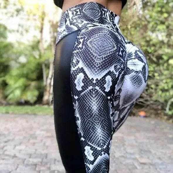 High Waisted Serpent Print Legging