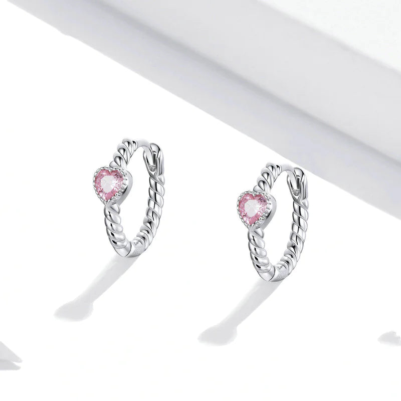 Pure Love S925 Platinum-Plated Earrings