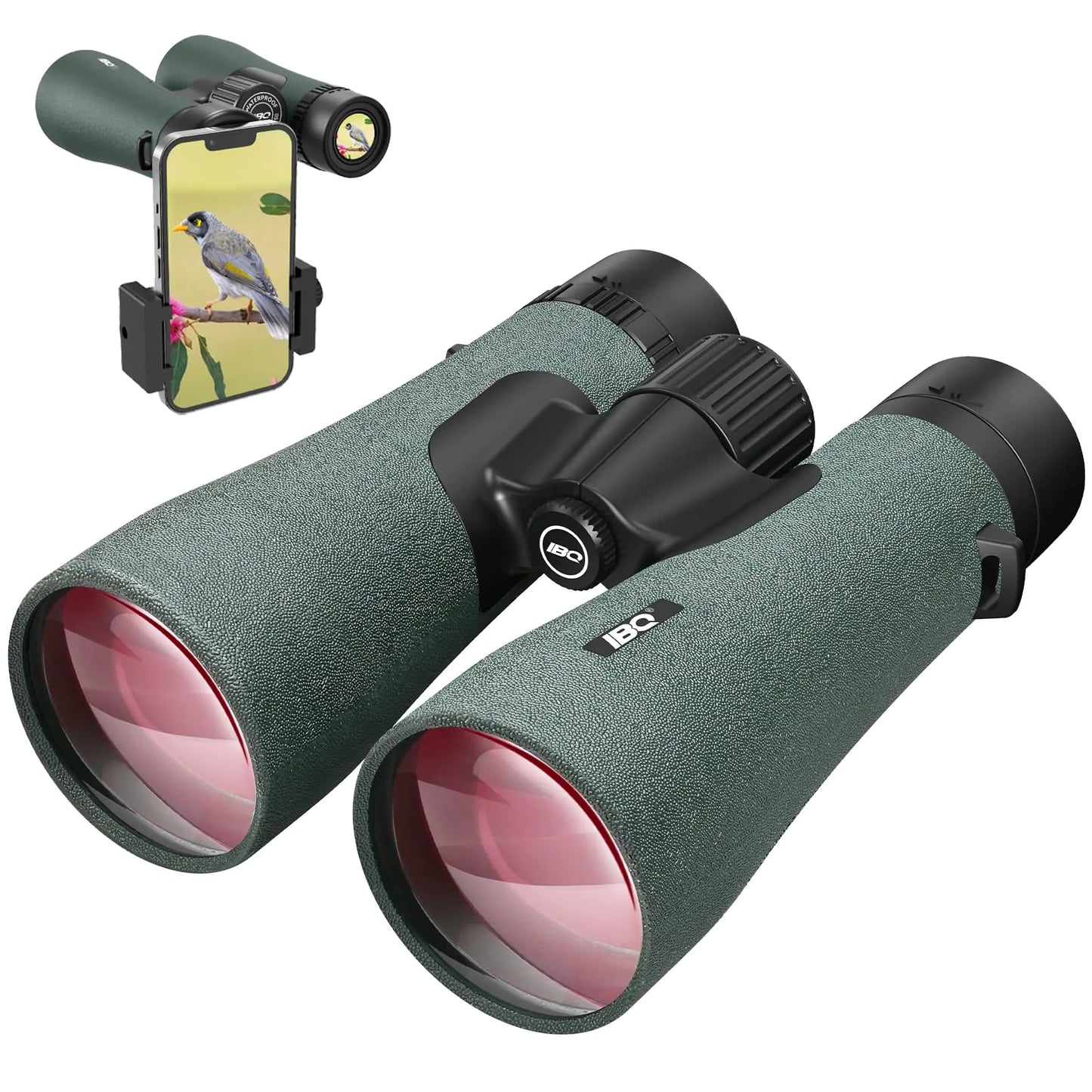 12x50 UHD Binoculars for Adults High Powered with Upgraded Phone Adapter - Large View Lightweight IPX7 Waterproof - Binoculars for Hunting Bird Watching Travel Cruise