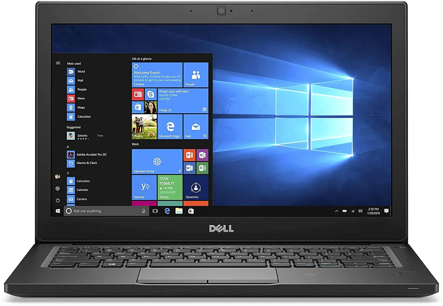 Dell Latitude 7280 Laptop 12.5 Intel Core i7 7th Gen i7-7600U Core 256GB SSD 8GB 1920x1080 FHD Windows 10 Pro (Renewed)