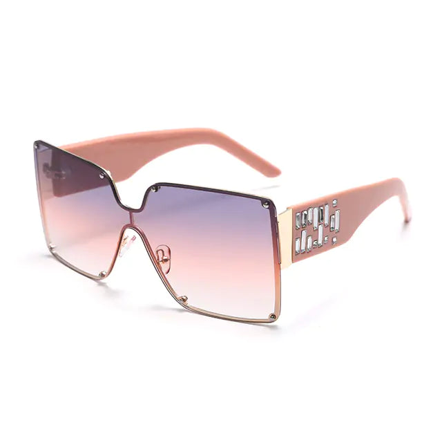 Oversized Rimless Sunglasses