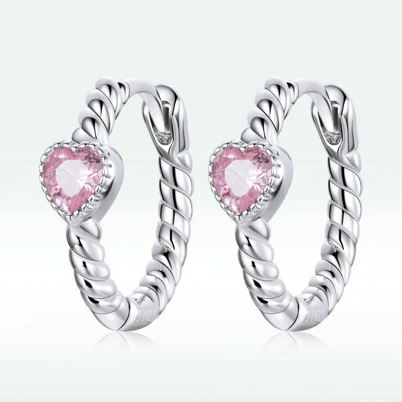 Pure Love S925 Platinum-Plated Earrings