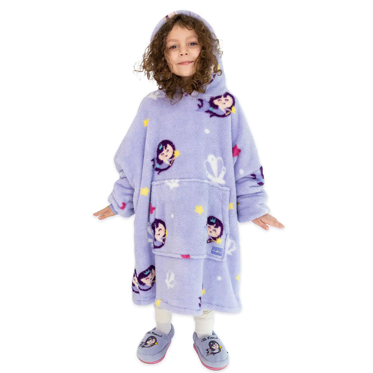 Milk&Moo Little Mermaid Wearable Blanket Hoodie Kid Boys Girls Purple