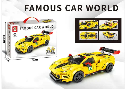 Sports Car Building Blocks Set