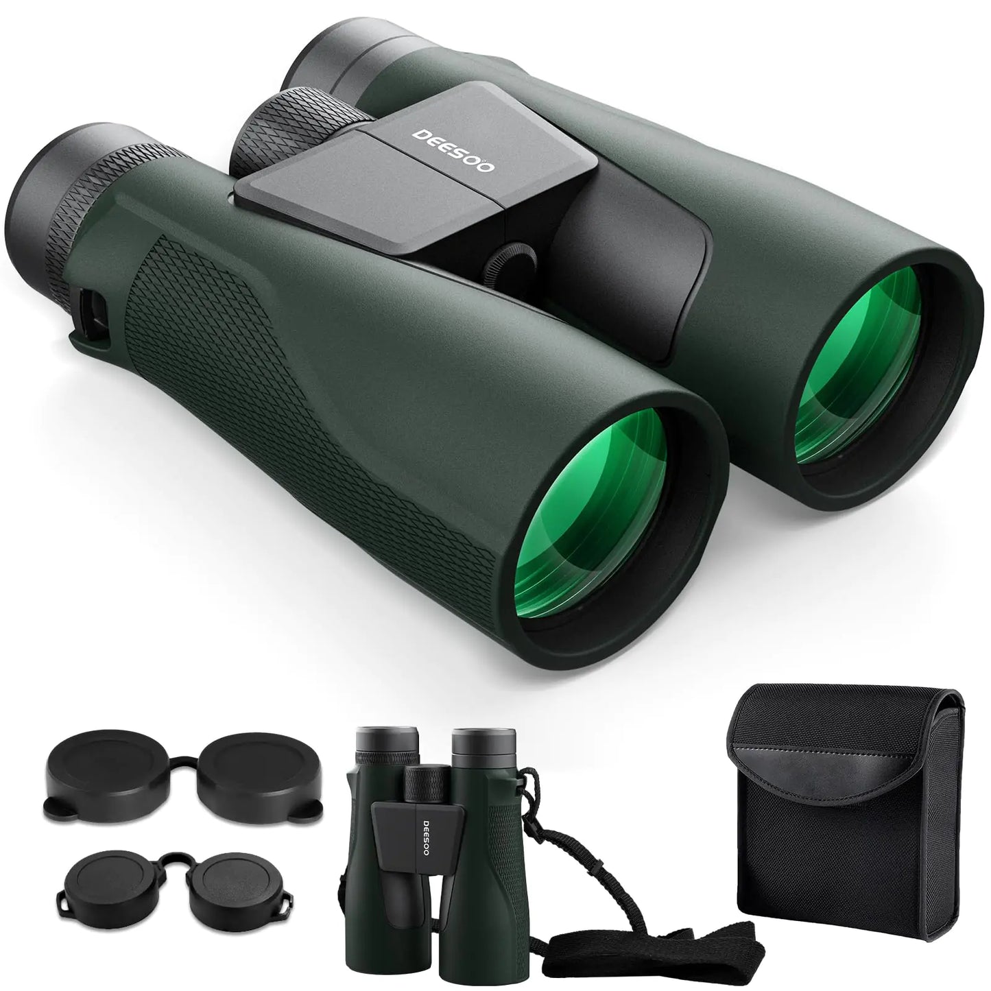 15x56 HD Binocuars for Adults Bird Watching: Deesoo High Powered Binoculars for Hunting - Easy Focus Binoculars with Clear Vision for Hiking Travel Cruise Trip Concert