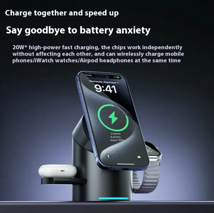 Magnetic 3-in-1 Wireless Charger