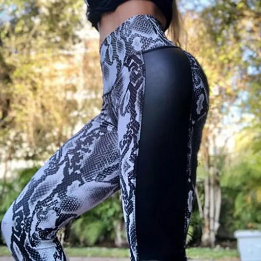 High Waisted Serpent Print Legging