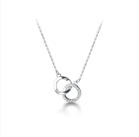 Silver Double Ring Pendant