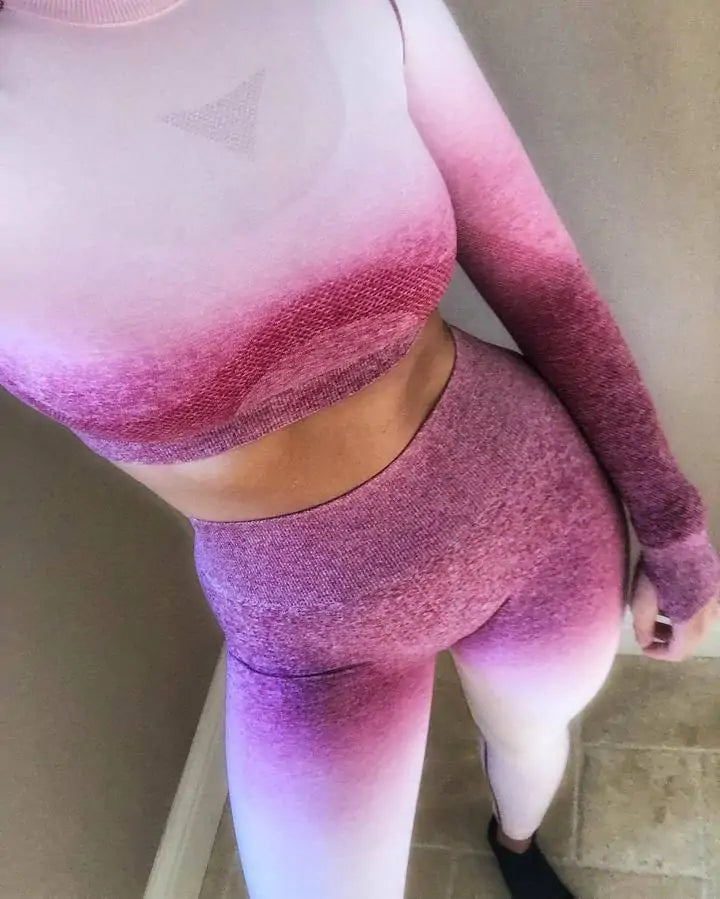 High Waist Seamless Ombre Push Up