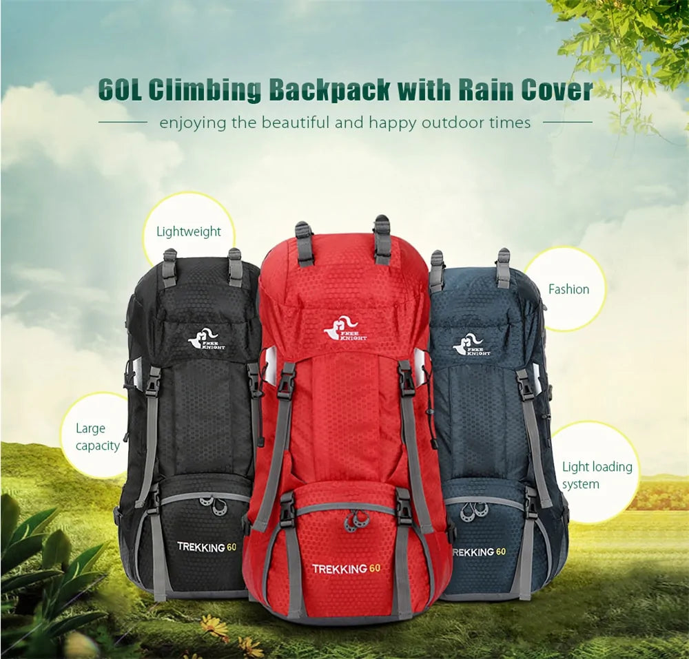 Outdoor Camping Backpack with Rain Cover