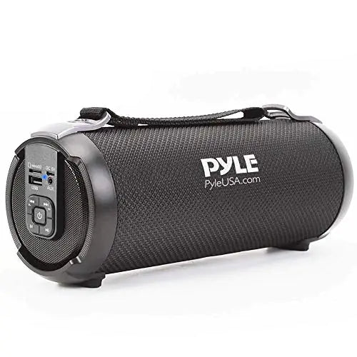 Pyle Wireless Portable Bluetooth Boombox Speaker - 100 Watt Rechargeable Boom Box Speaker Portable Music Barrel Loud Stereo System with AUX Input MP3/USB/SD Port Fm Radio 2.5" Tweeter PBMSPG3BK