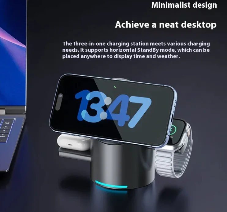 Magnetic 3-in-1 Wireless Charger