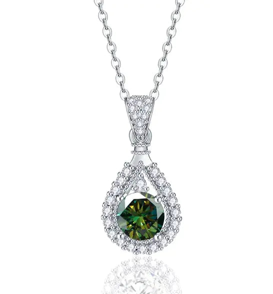 Drop-shaped Moissanite Necklace