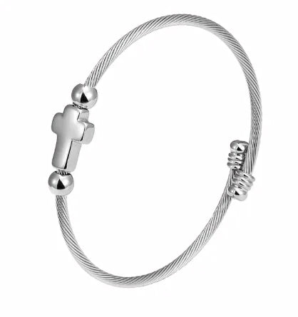 Stainless Steel Cross Bracelet