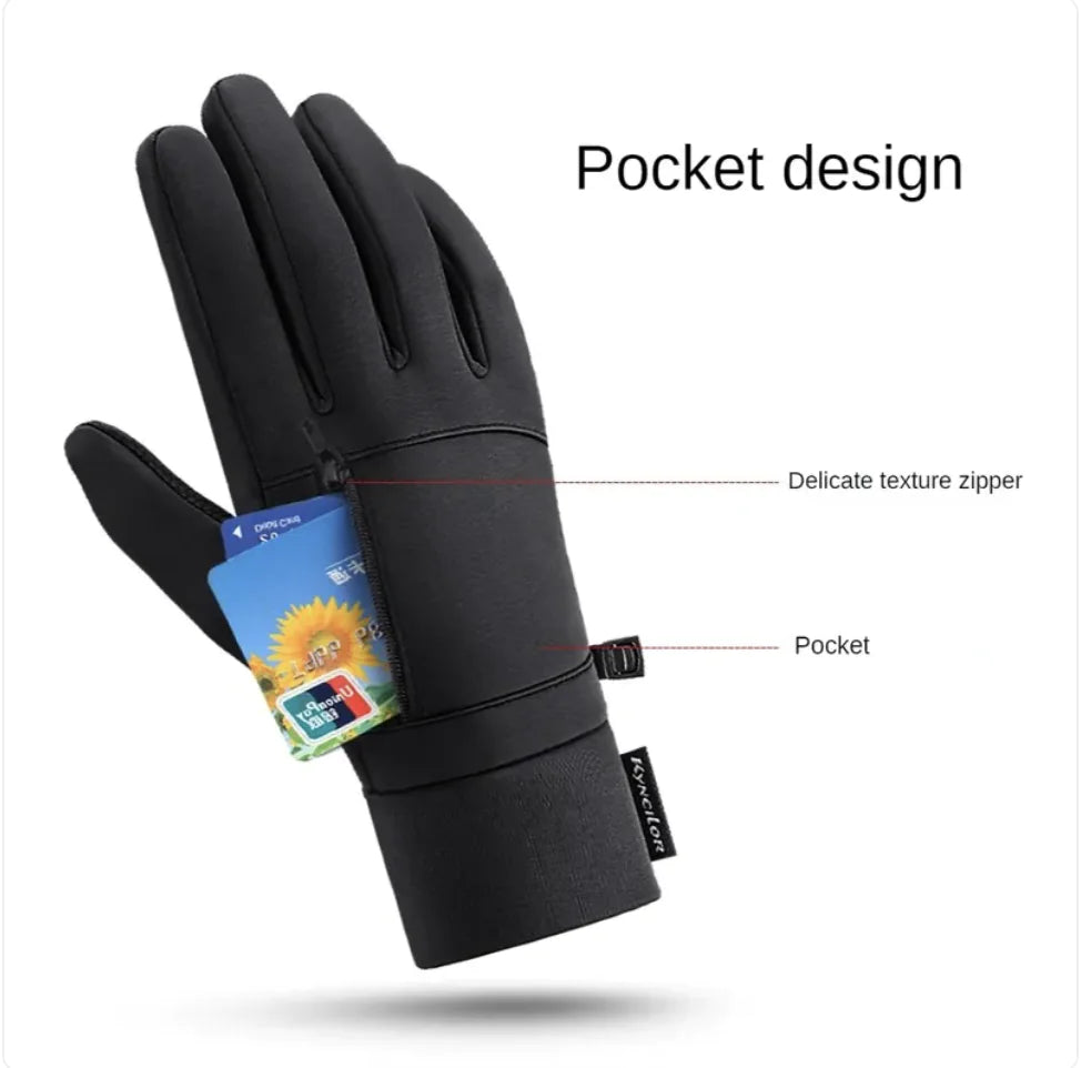 Windproof, Water-Repellent Touchscreen Cycling Gloves