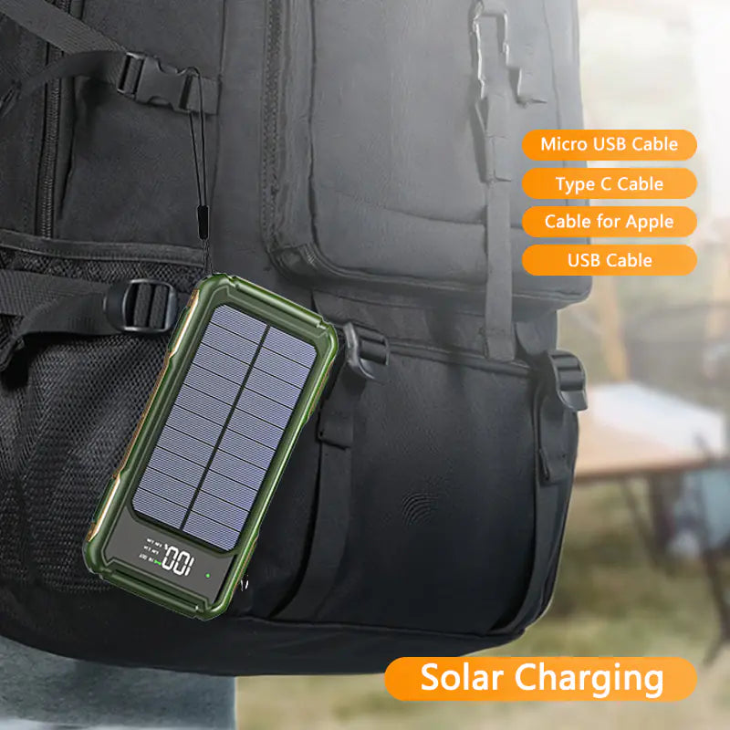 20000mAh Solar Power Bank with Type C Fast Charging