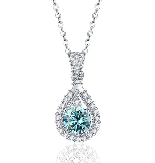 Drop-shaped Moissanite Necklace