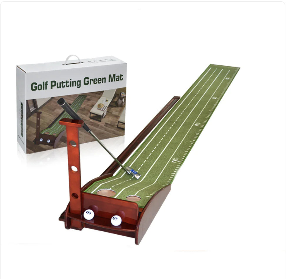 Velvet Mahogany Indoor Golf Putting Trainer