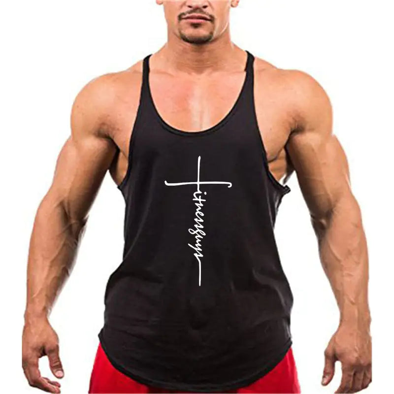 Brand Gym Stringer Tank Top Men Bodybuilding Clothing