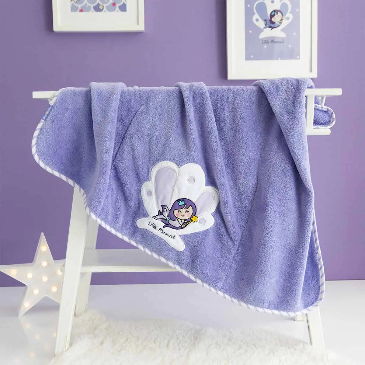 Milk&Moo Little Mermaid Baby Blanket Ultra Soft Swaddle Blanket for Stroller