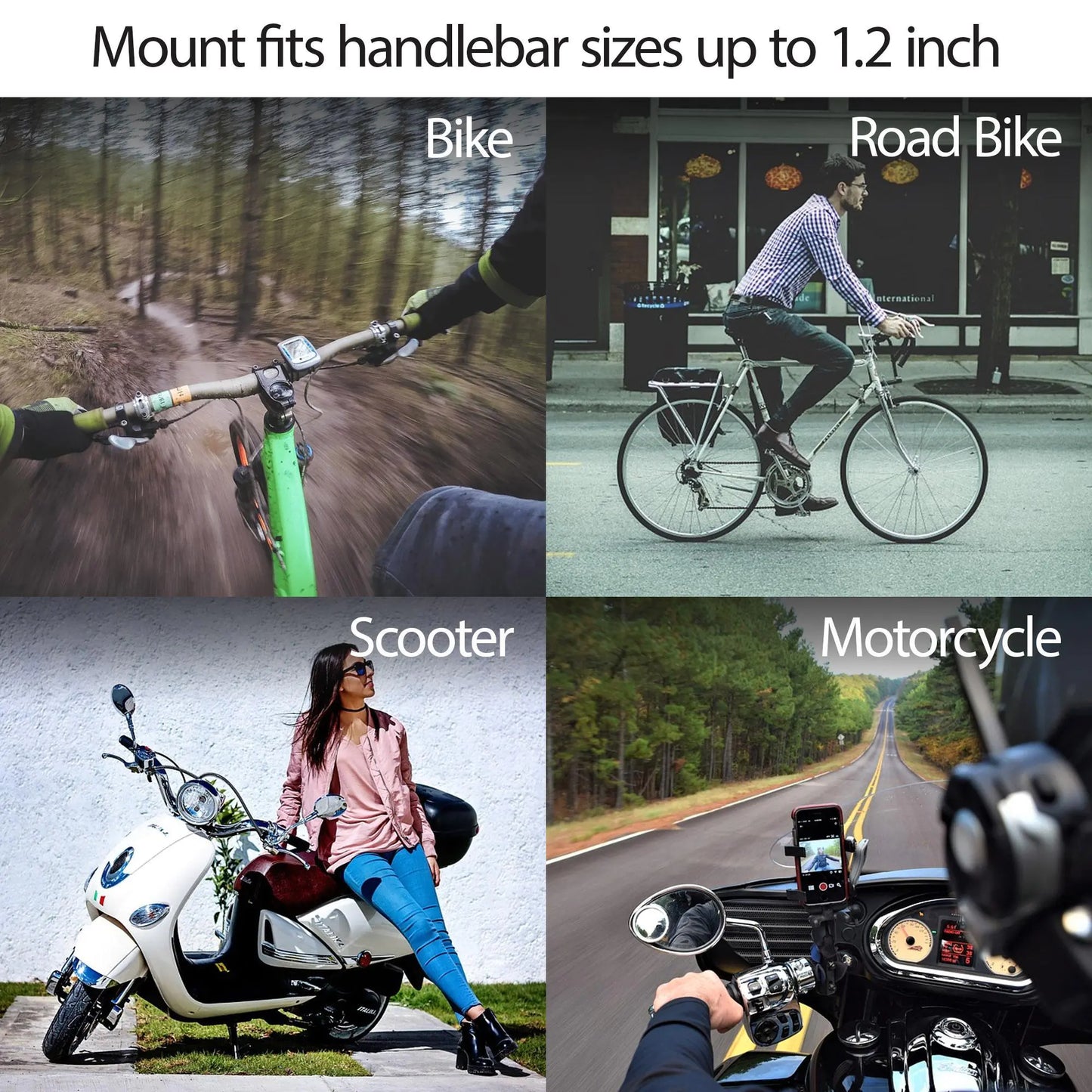 Bike Phone Mount Motorcycle Cell Phone Holder Bicycle Handlebar For iPhone